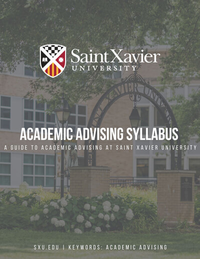 The Cover of Academic Advising Syllabus showing the Arch