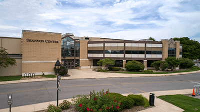 Shannon Center exterior on a sunny day