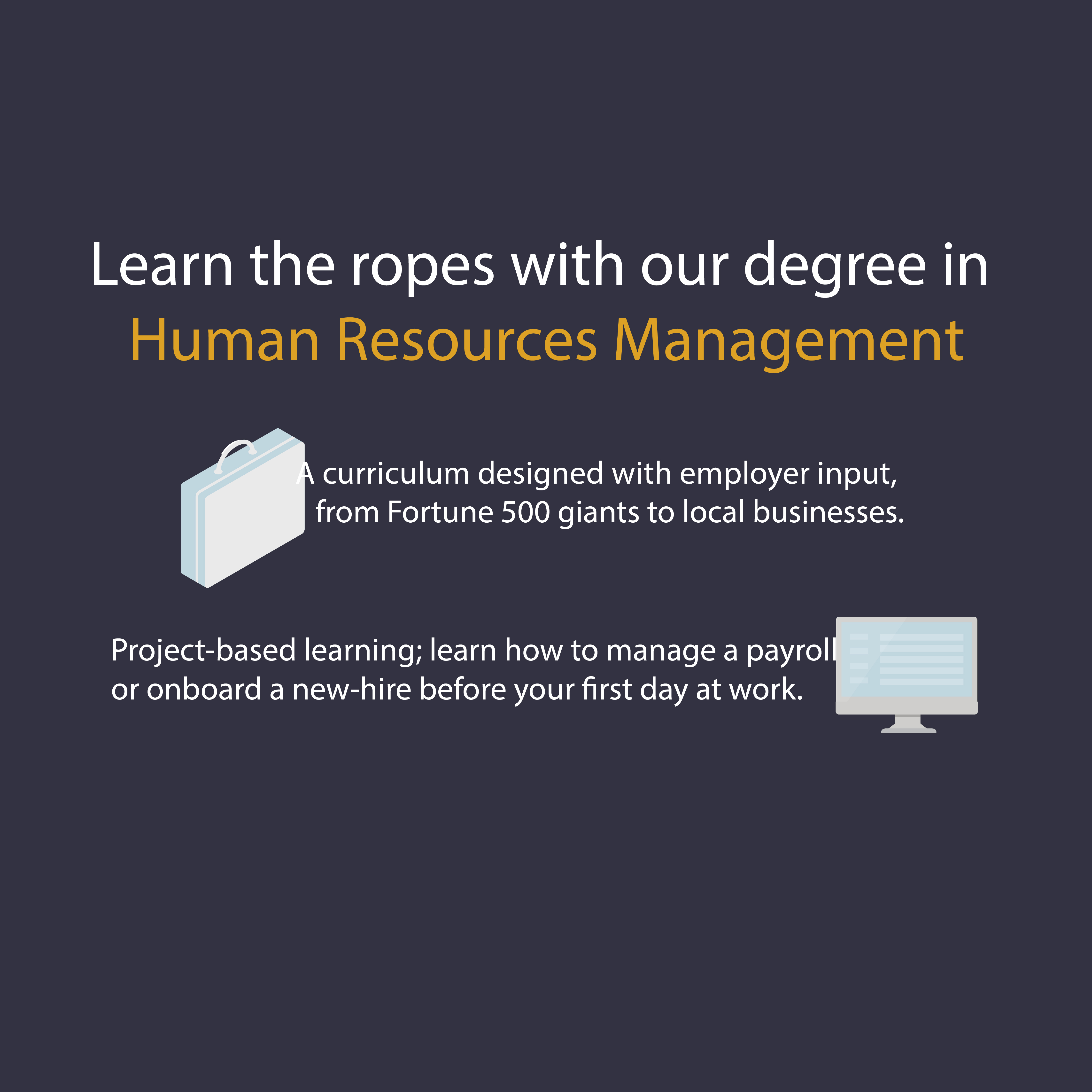 Infographic describing the benefits of Human Resource Management