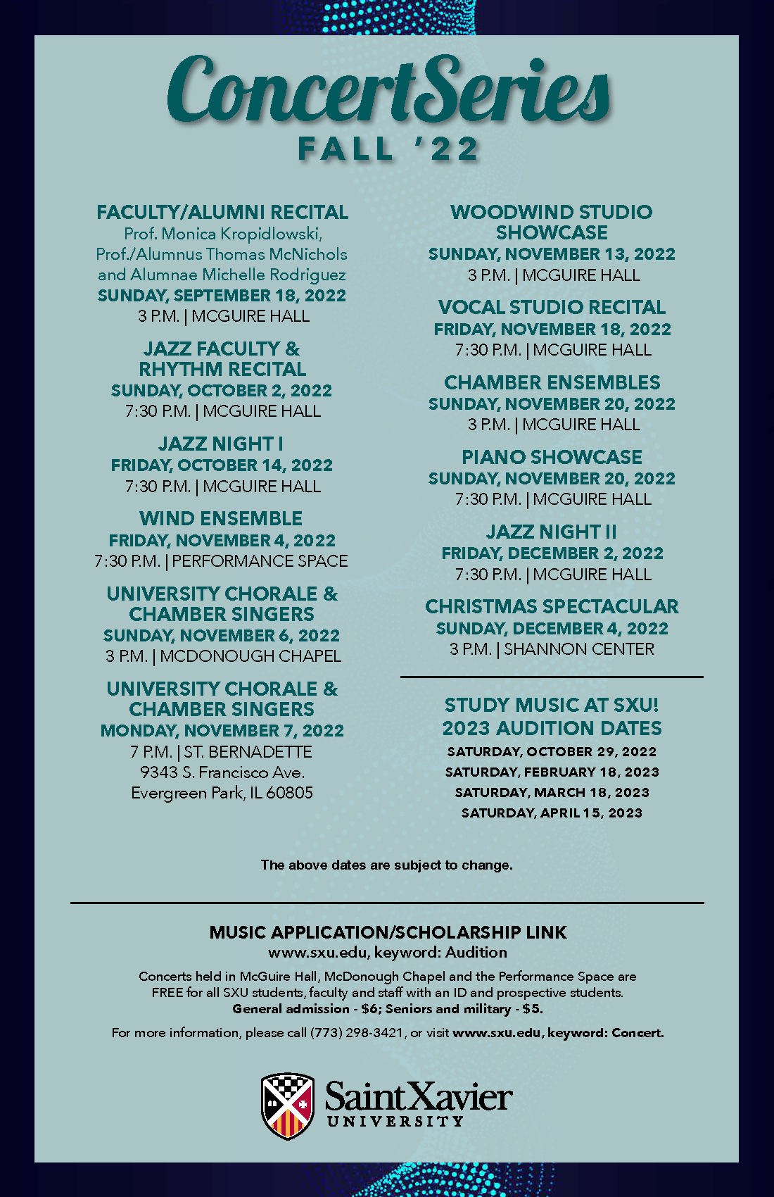 Fall 2022 Concert Series
