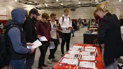 Students learning about potential career opportunities