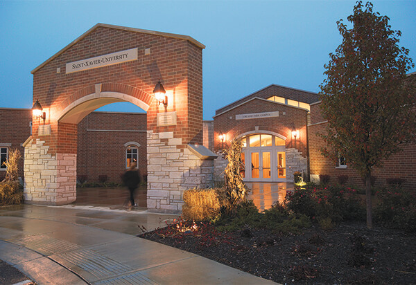 Orland Park Campus shot at sundown