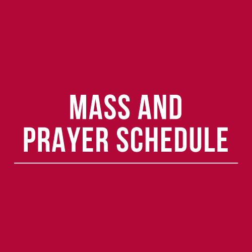 Mass and Prayer Schedule