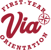 The logo for Via for Orientation at SXU