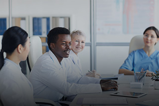 Medical workers discussing plans