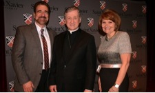 Graziano Marcheschi, Archbishop Blase Cupich, and SXU President Christine Wiseman
