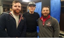 Student veterans with Patrick Kane of the Chicago Blackhawks