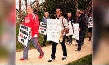 Men participating in Walk-A-Mile