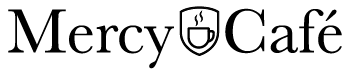 Mercy Cafe Logo with a cup of coffee
