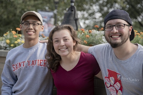 Students smiling